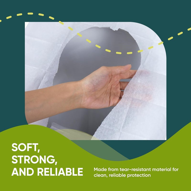 Hygeline Pack 100 Disposable Toilet Seat Covers Flushable 100% Biodegradable Paper Material | Travel Toilet Seat Covers for Adults and Potty Training, Premium Toilet Seat Liners for Public Restrooms - Image 5